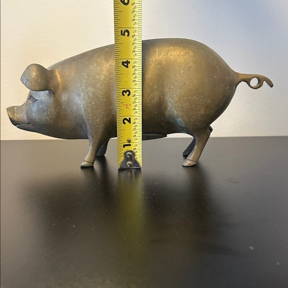 Brass Pig Piggy Bank - Picture 7 of 8